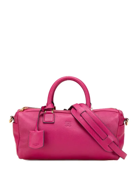 Loewe Pre-Owned شنطة جلد بحمالة كتف وزينة أناغرام 2009