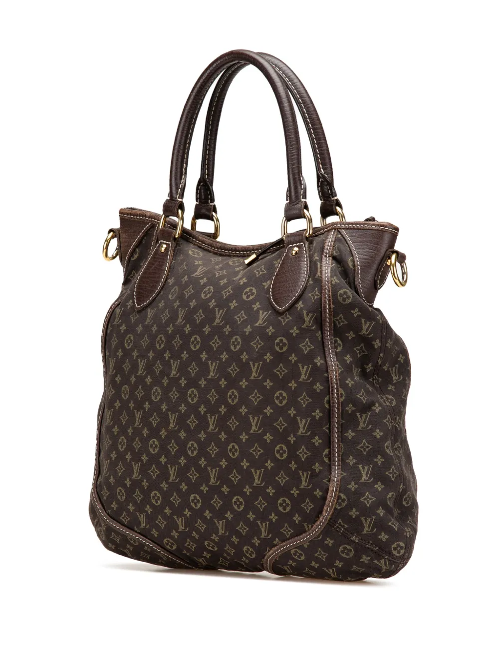 Pre-owned Louis Vuitton 2008 Monogram Mini Lin Besace Angele Satchel In Brown