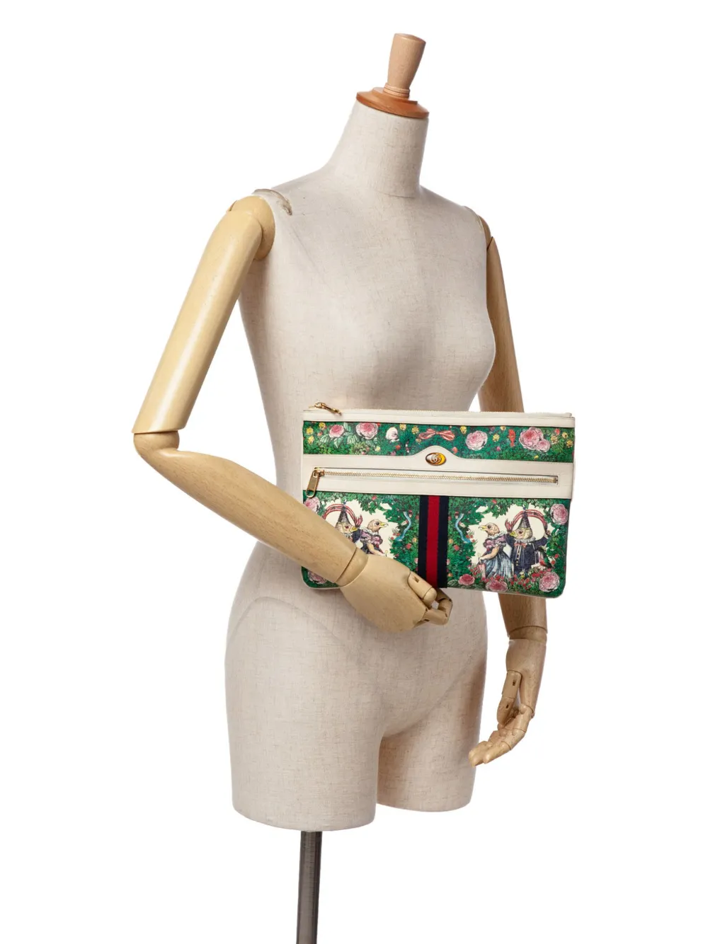 Gucci Pre-Owned 2016-2024 Yuko Higuchi Coated Canvas Ophidia Web clutch bag | Pre-Owned | Image 2