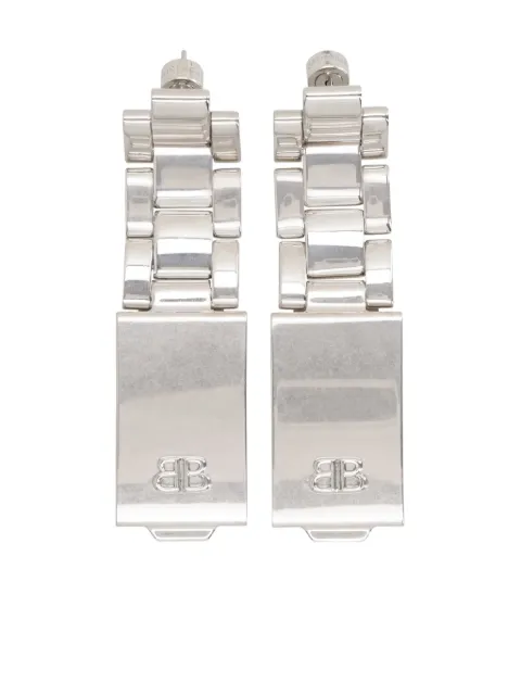 Balenciaga 24/7 BB-logo earrings