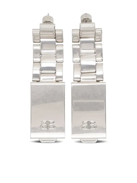 Balenciaga 24/7 BB-logo earrings
