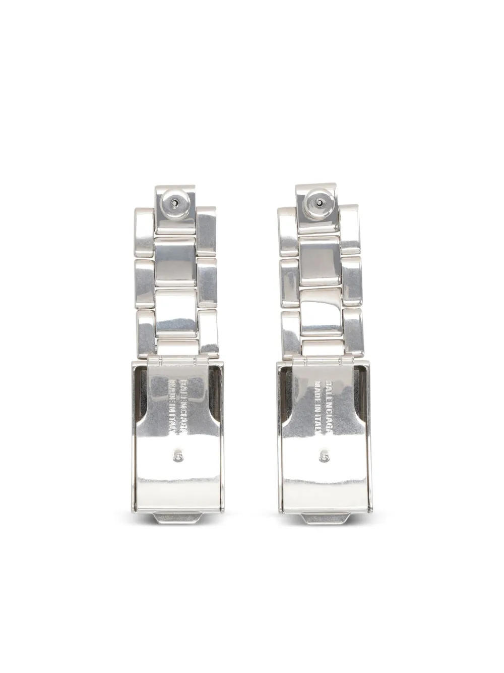 Balenciaga 24/7 oorbellen met BB-logo - Zilver