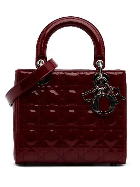 Christian Dior Pre-Owned 2017 medium Cannage Lady Dior lakleren tas