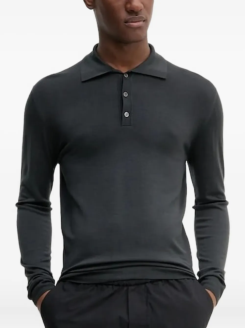 Barena Poloshirt met lange mouwen Grijs