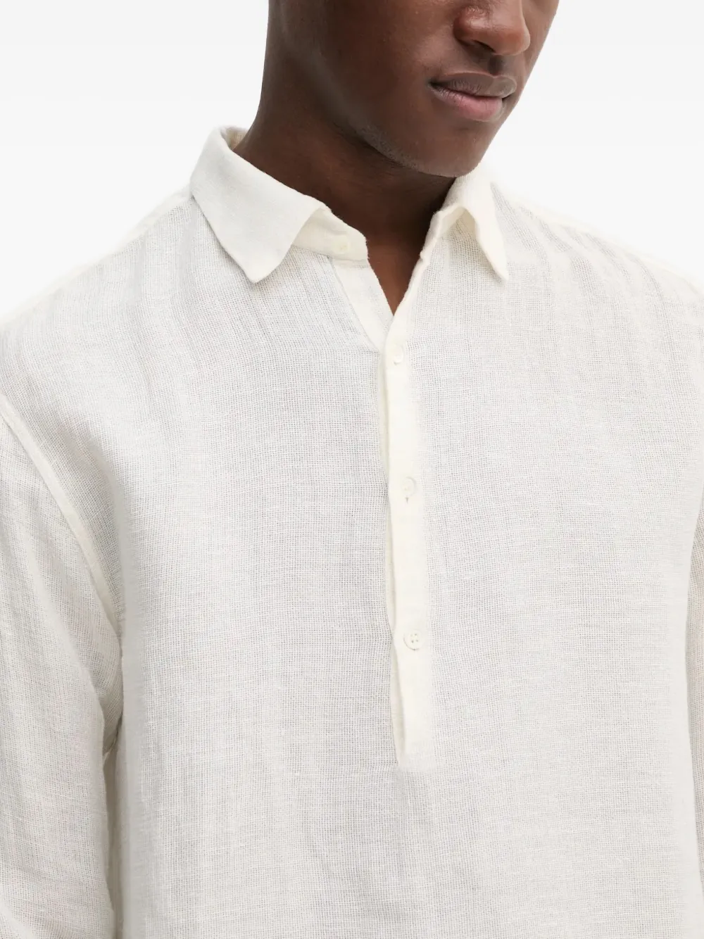 Barena Venezia Long-sleeved Polo Shirt In White
