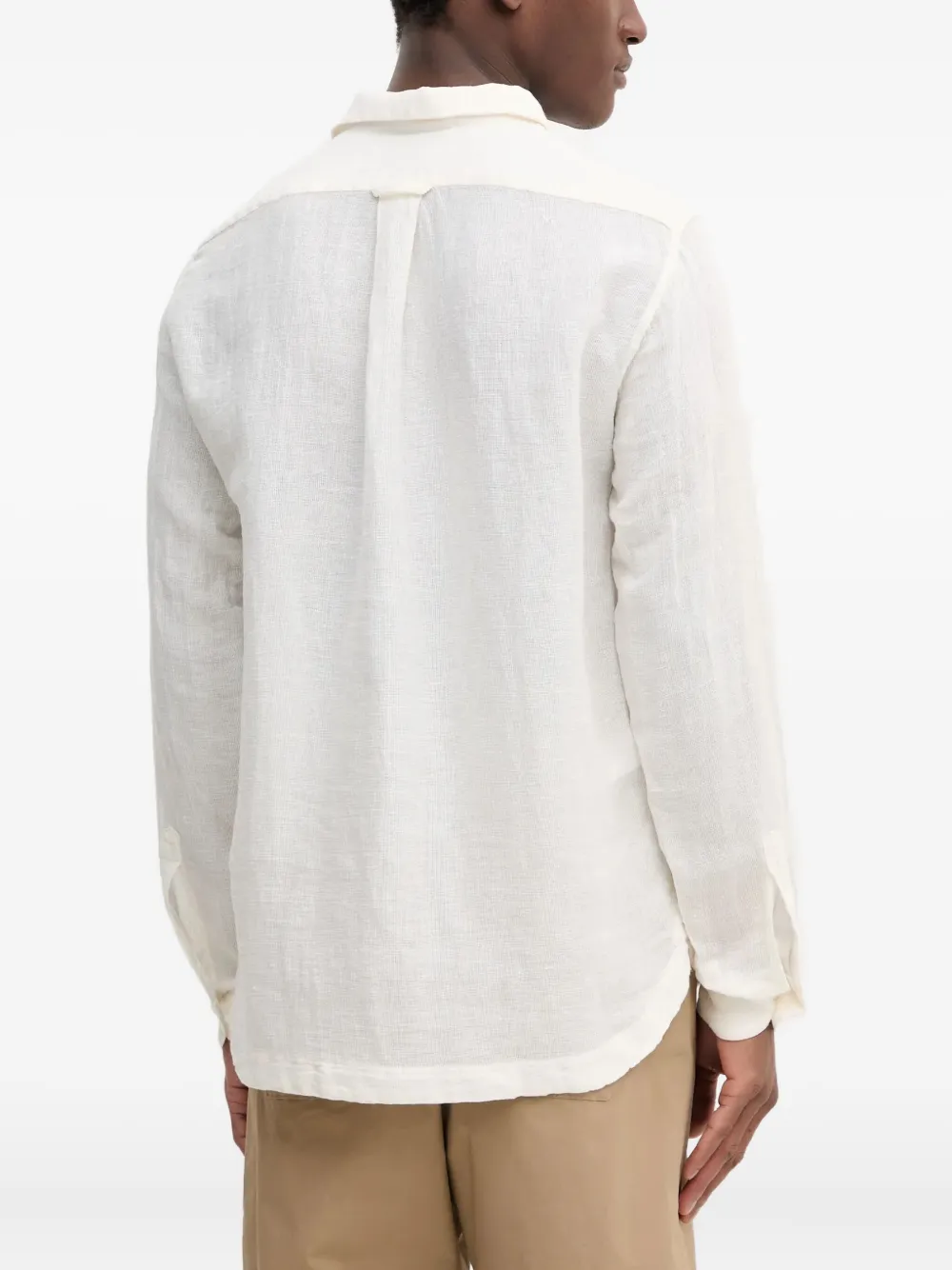 Barena Venezia Long-sleeved Polo Shirt In White