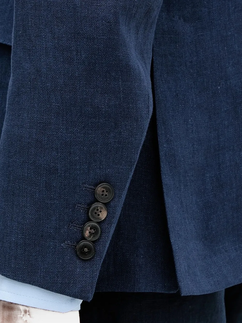 Hackett linen two-button blazer Blauw