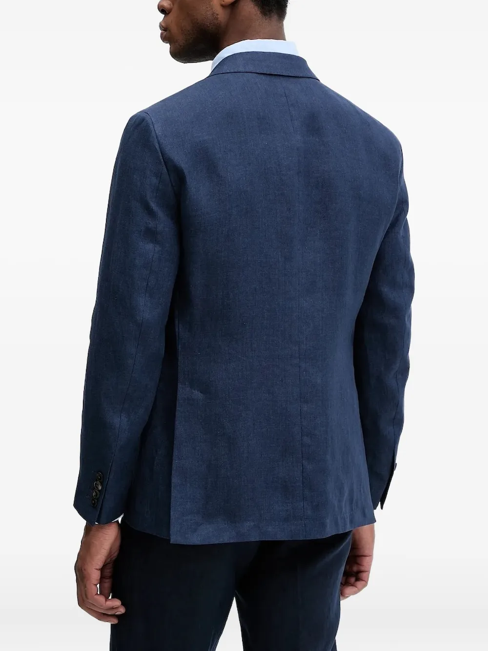 Hackett linen two-button blazer - Blauw