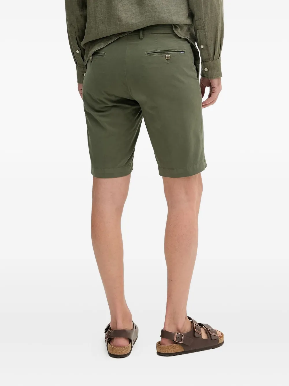 Hackett button-pockets twill shorts Groen