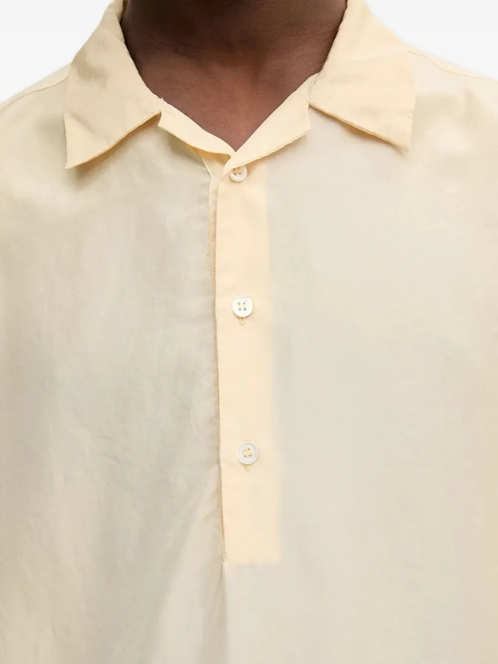 Barena short-sleeve silk polo shirt Geel