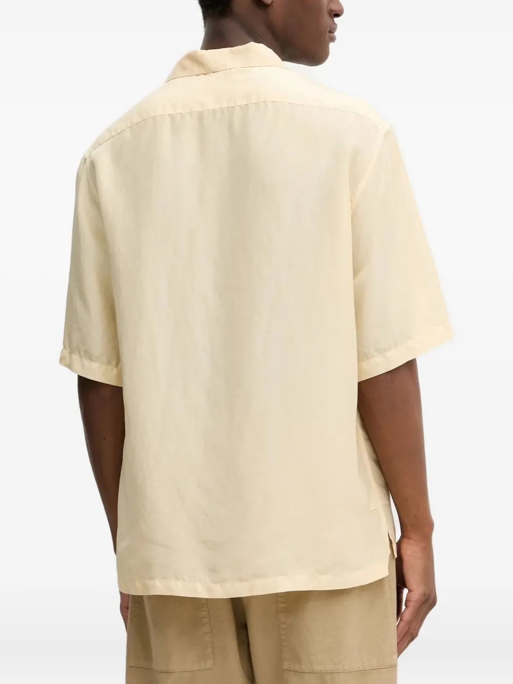 Barena short-sleeve silk polo shirt Geel