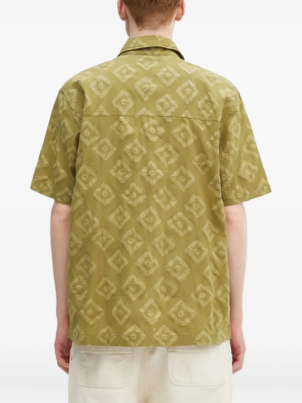 Norse Projects Overhemd met diamantvormig patroon Groen