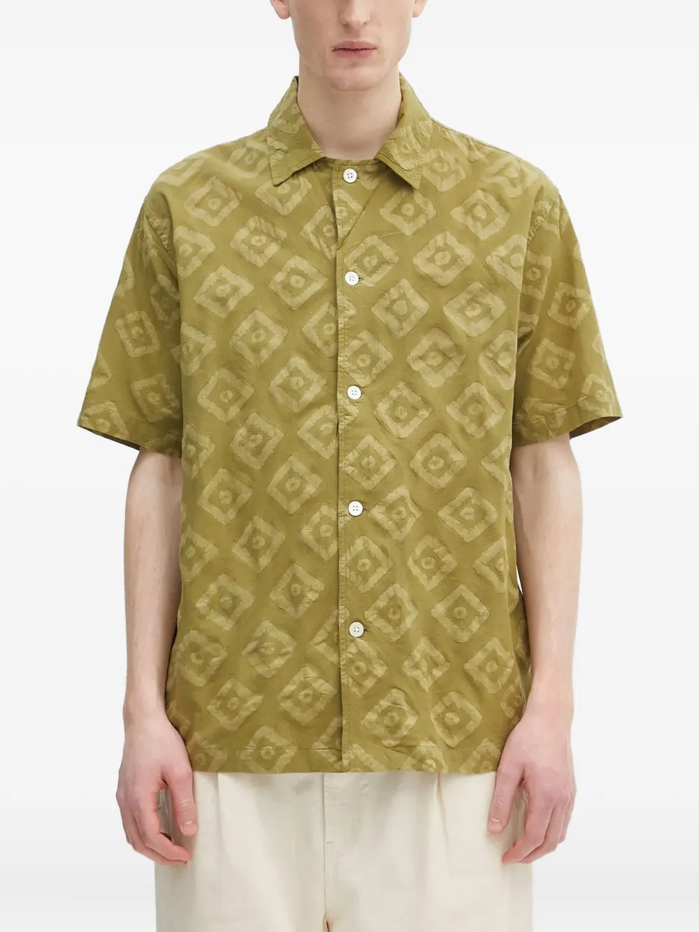 Norse Projects diamond-pattern shirt | Green | Image 1