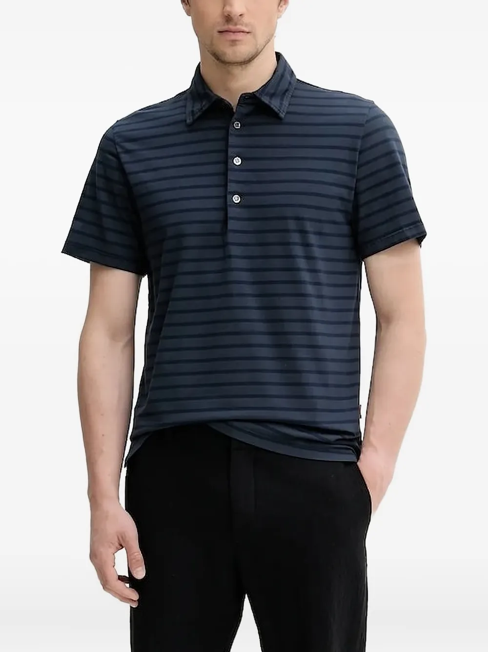 Barena Gestreept poloshirt Blauw