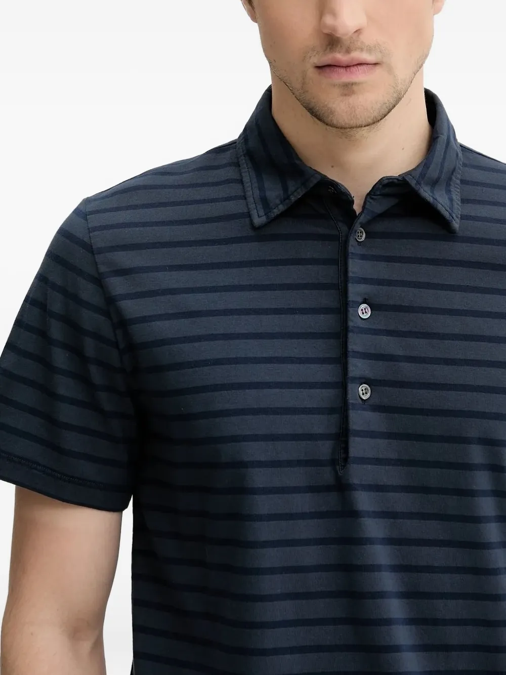 Barena Gestreept poloshirt Blauw