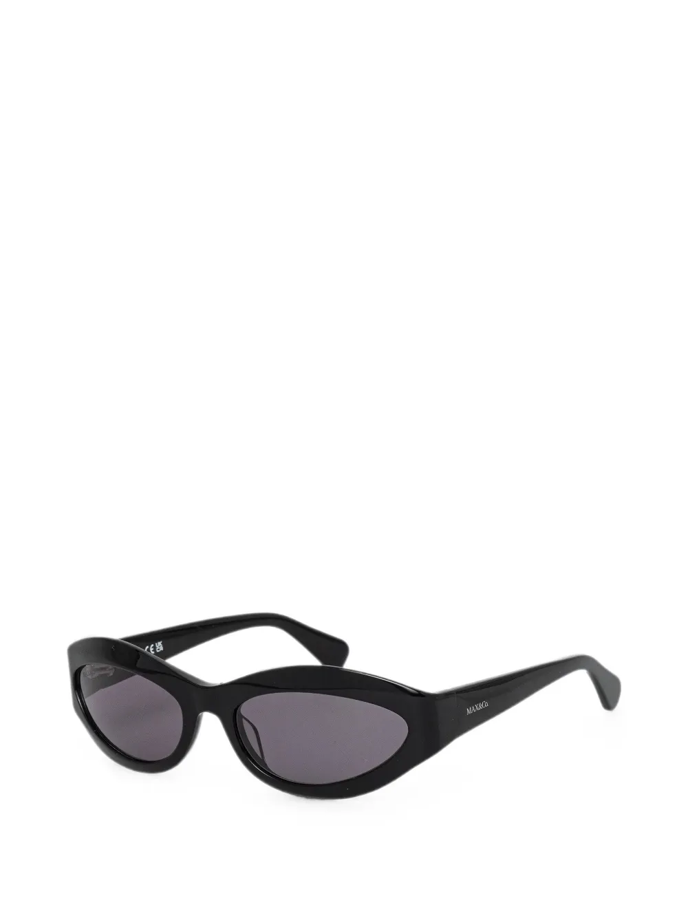 Oakley Zonnebril met ovalen montuur Zwart