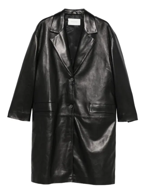 Magda Butrym leather button-fastening coat