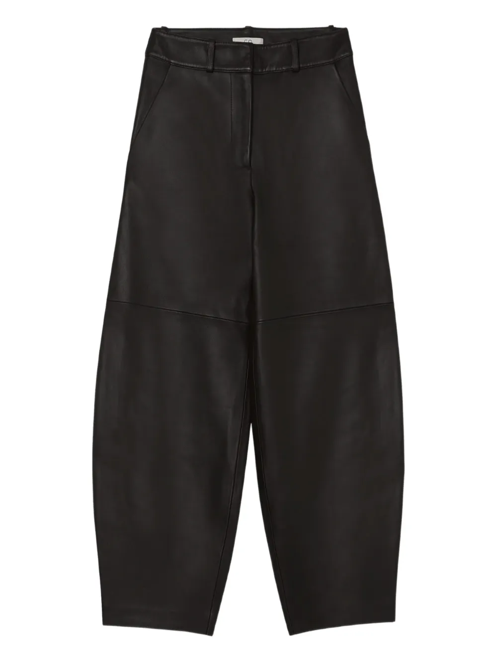 CO COLLECTION leather panelled trousers - Braun