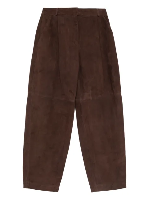 CO COLLECTION pleated suede trousers