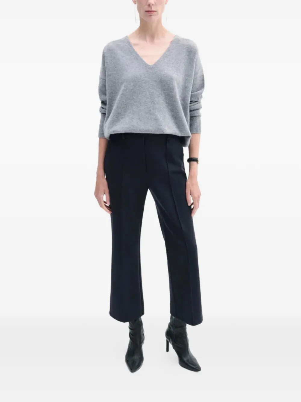 CO COLLECTION cropped-leg trousers - Zwart