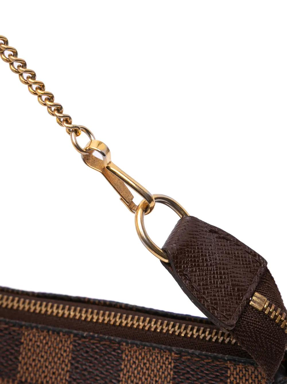 Pre-owned Louis Vuitton 2003 Damier Ebene Mini Pochette Accessoires Handbag