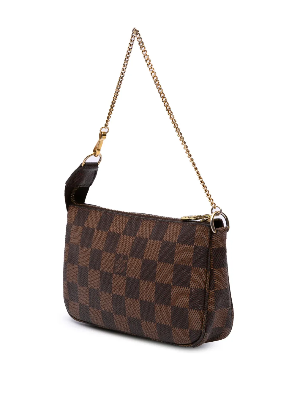 Pre-owned Louis Vuitton 2003 Damier Ebene Mini Pochette Accessoires Handbag