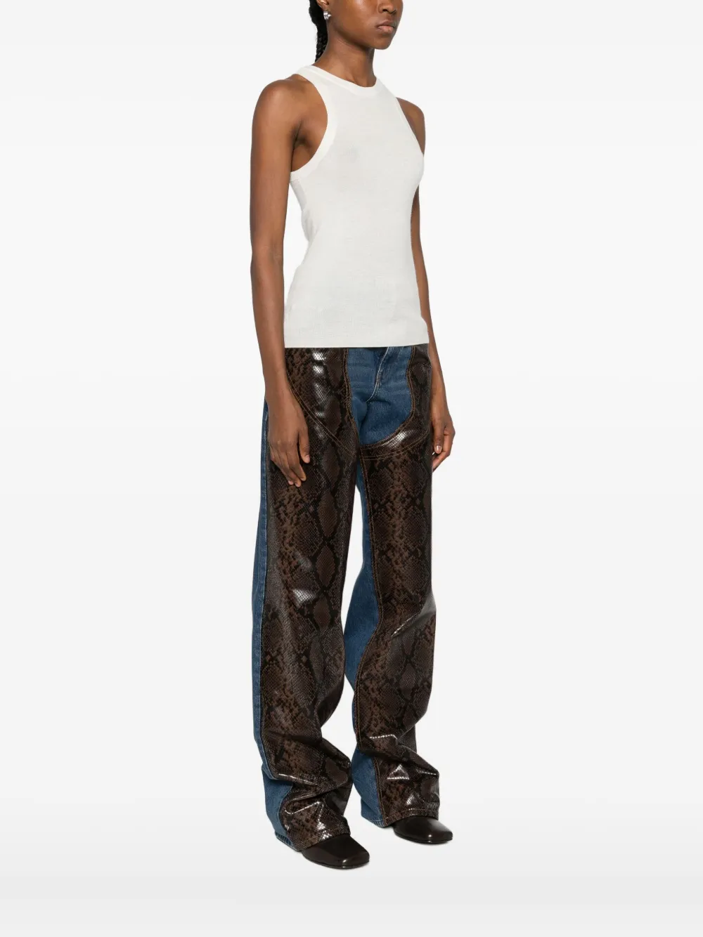 Co Collection Ribbed Tank Top In Neutral