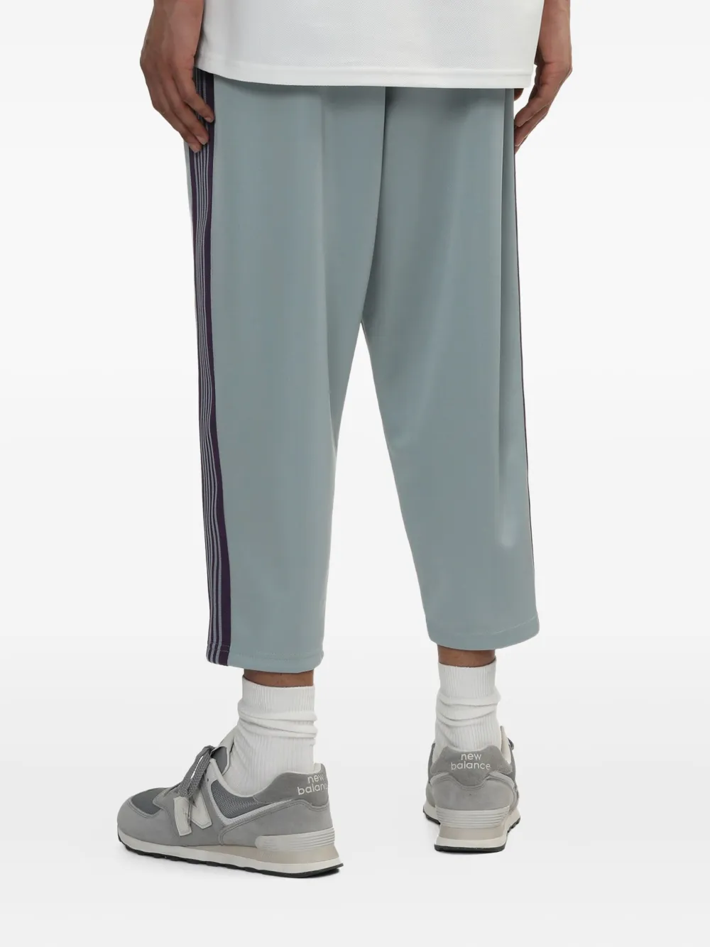 Needles Trainingsbroek met geborduurd logo Blauw