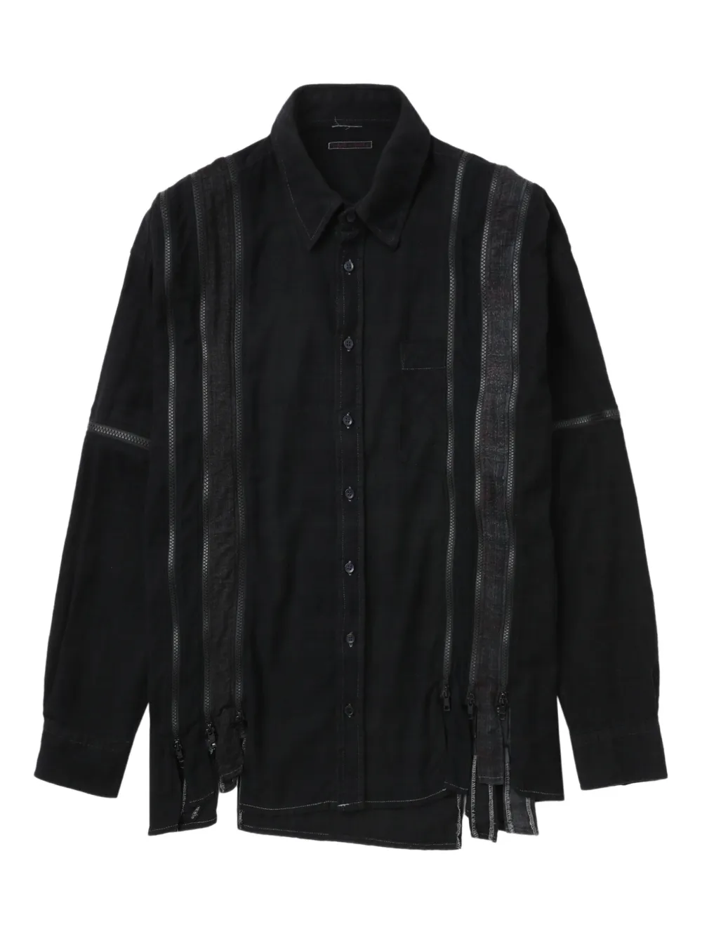 Needles multiple-zip panelled shirt | Black | Image 1