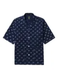 Needles butterfly-print short-sleeve shirt - Blue