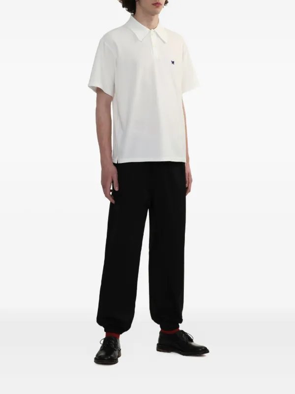 Needles logo-embroidered Polo Shirt | White | FARFETCH BH