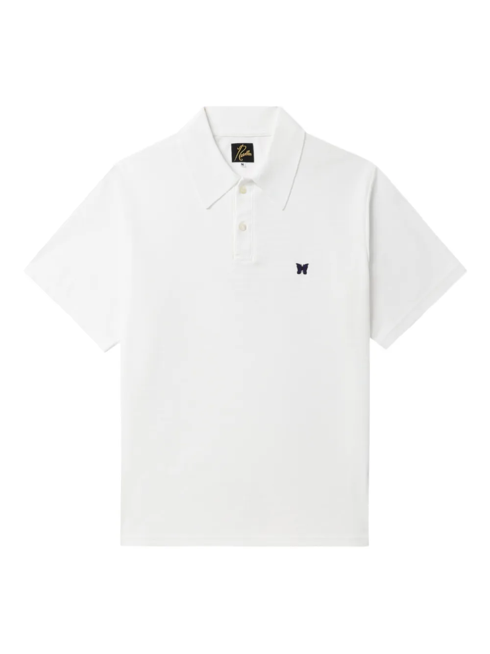 Needles polo con logo bordado | blanco | Image 1