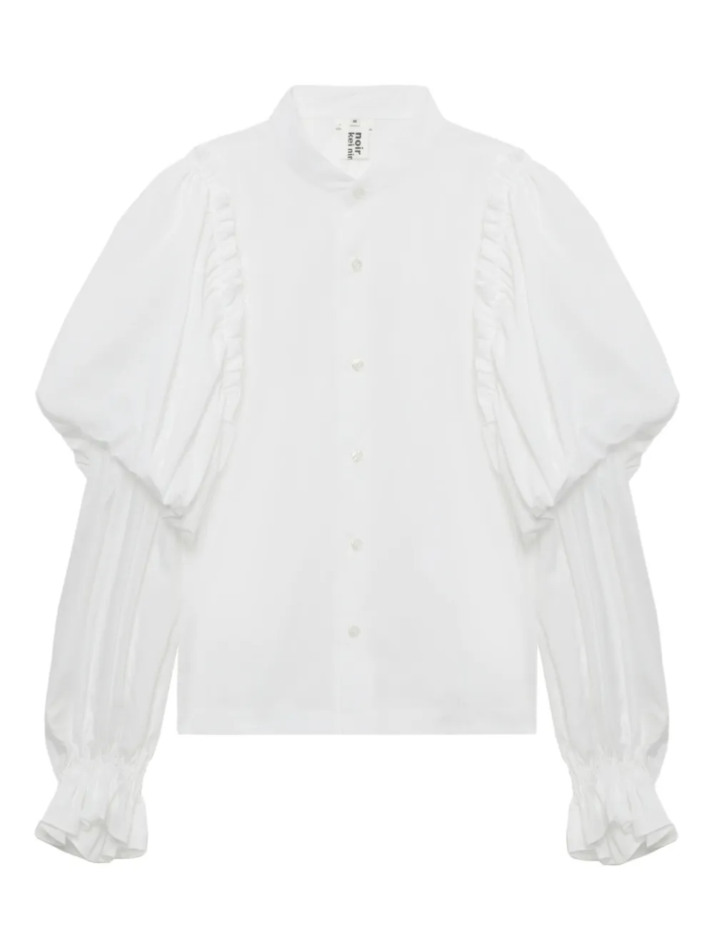 Noir Kei Ninomiya Blouse met pofmouwen en ruches Wit
