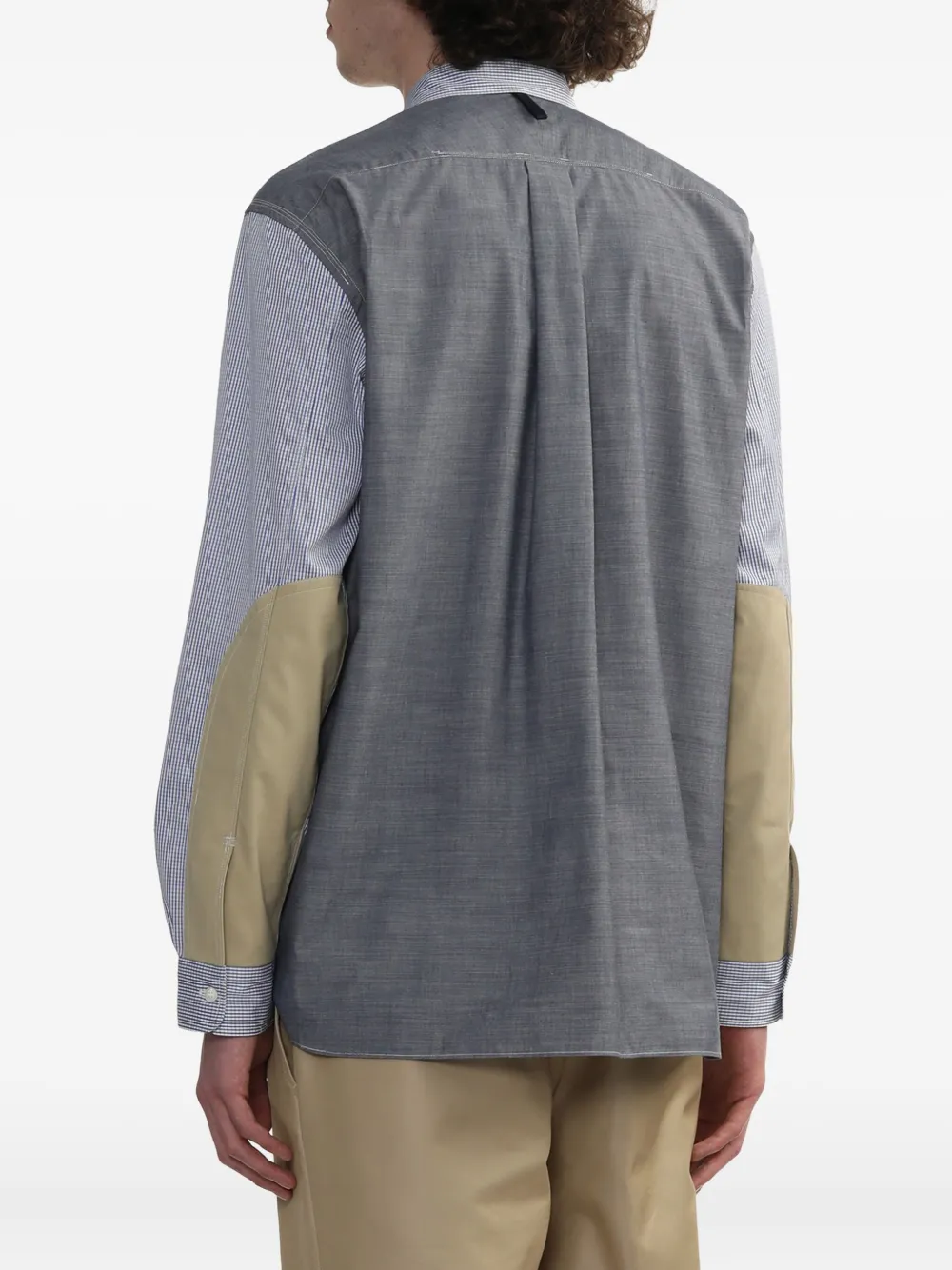 Junya Watanabe MAN Overhemd met geruite vlakken Blauw