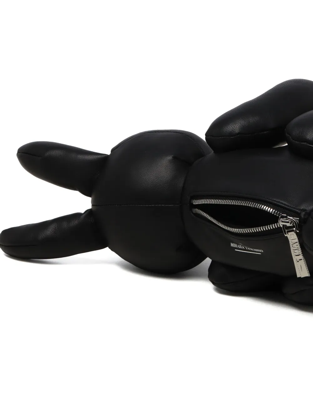 Maison MIHARA YASUHIRO Dolls Rabbit Hug leren messengertas Zwart