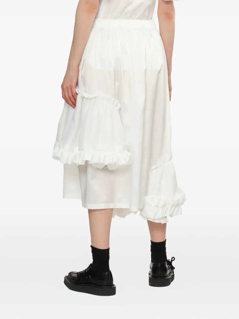 Noir Kei Ninomiya Rok met ruches Wit