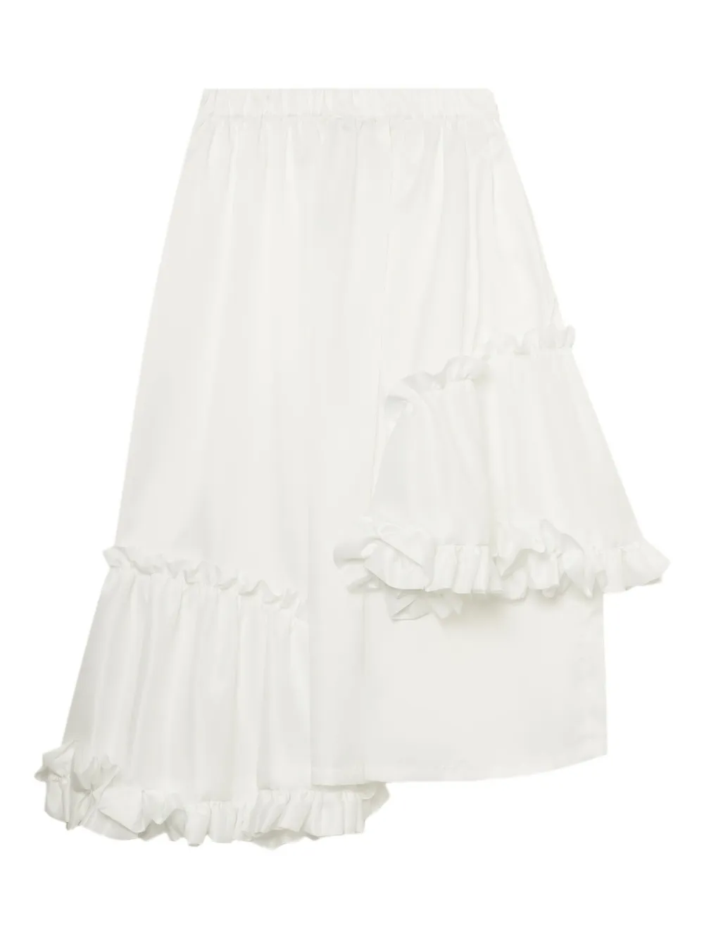 Noir Kei Ninomiya ruffled asymmetric skirt | White | Image 1