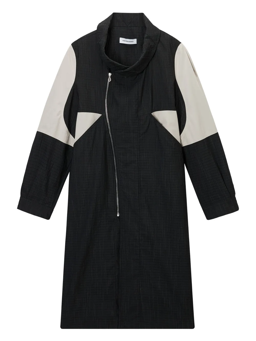 Kiko Kostadinov panelled zip-front coat | Black | Image 1