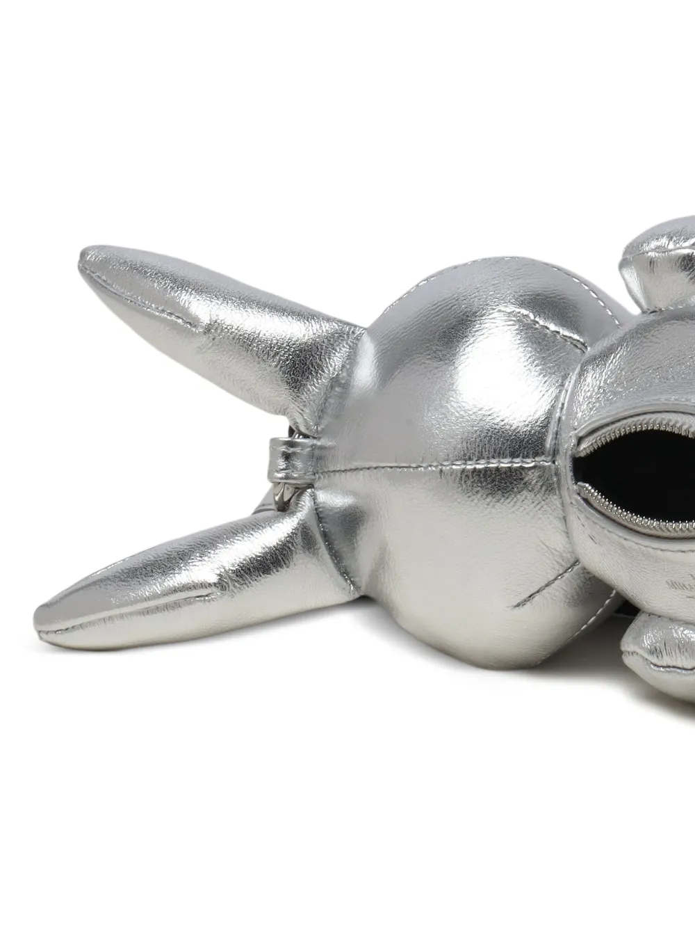Maison MIHARA YASUHIRO Rabbit leren messengertas Zilver