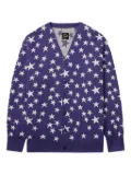 Needles star-pattern buttoned cardigan - Purple