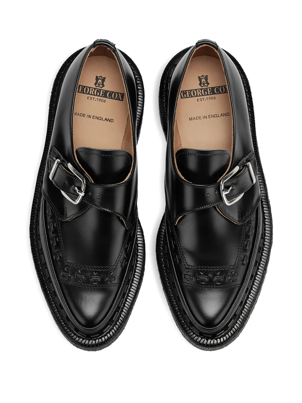 George Cox Strummer buckle-strap monk shoes Black