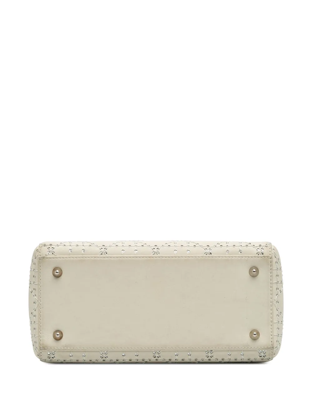 Pre-owned Dior 2013 Medium Perforated Calfskin Cannage Lady Satchel