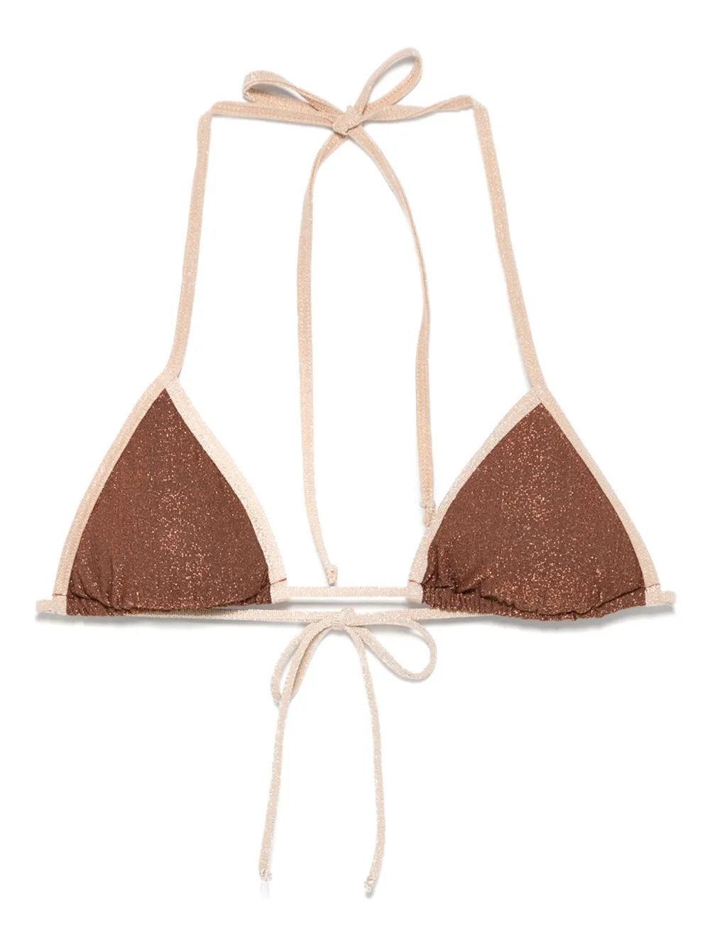 Mc2 Saint Barth Leah Lurex Triangle Bikini Top