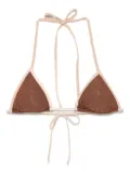 MC2 Saint Barth Leah lurex triangle bikini top - Brown