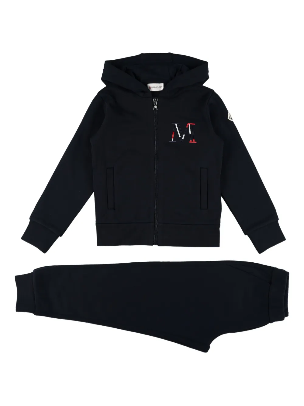 Moncler Enfant Jersey trainingspak Zwart