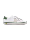 Golden Goose Kids star-appliqué touch-strap fastening sneakers - White