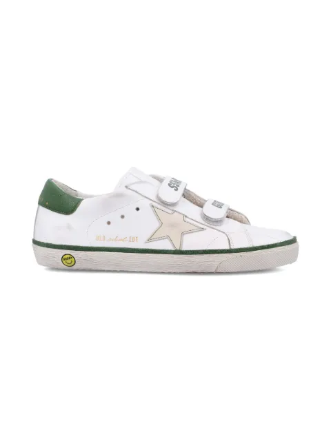 Golden Goose Kids star-appliqué touch-strap fastening sneakers