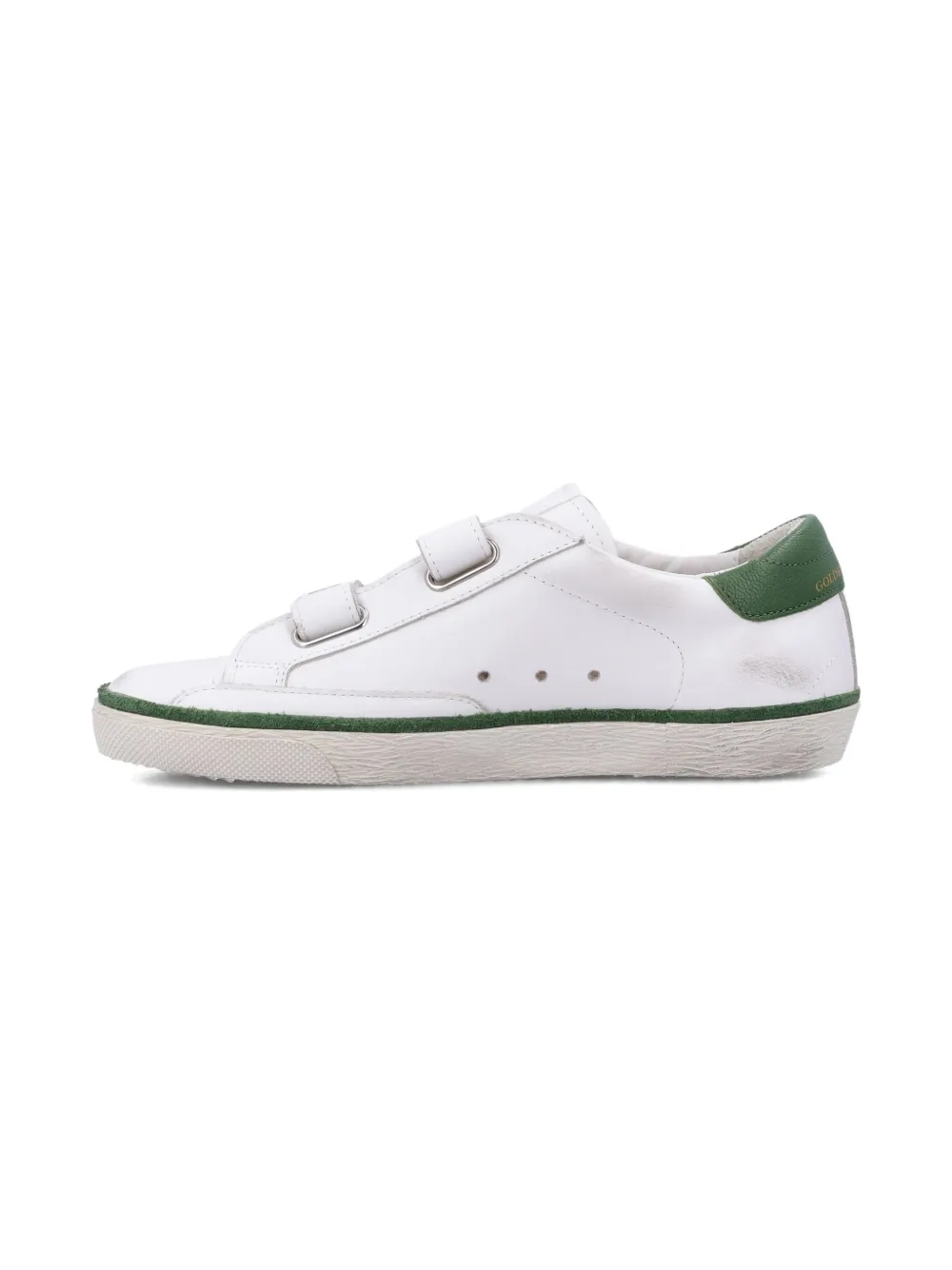 Golden Goose Kids star-appliqué touch-strap fastening sneakers White
