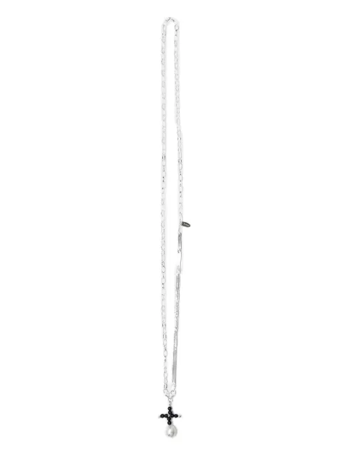Santangelo beaded cross pendant necklace