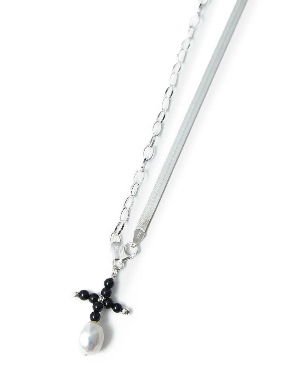 Santangelo Halsketting met kruis hanger - Zilver